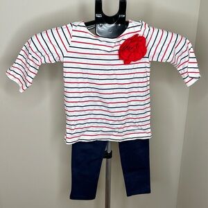 Jamie and Jack, red white and blue matching set size 3